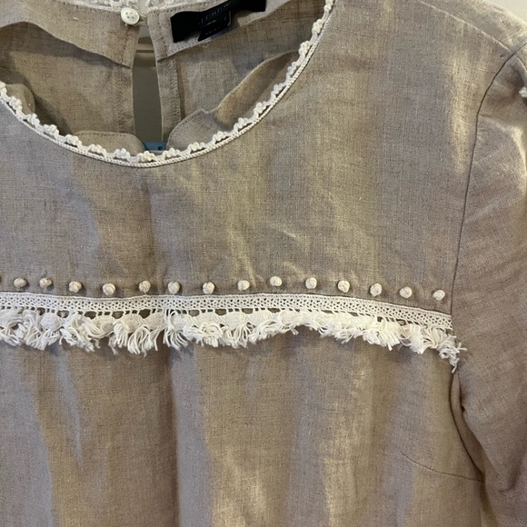 J Crew 100% Linen Blouse Shirt - Picture 5 of 8